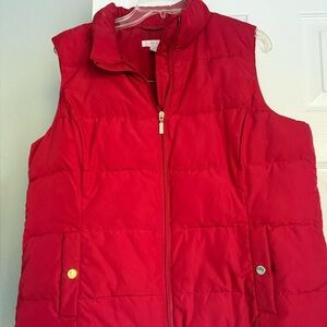 Red Quilted Puffer Vest - Charter Club NWOT XL